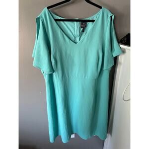 24W Adrianna Papell teal dress